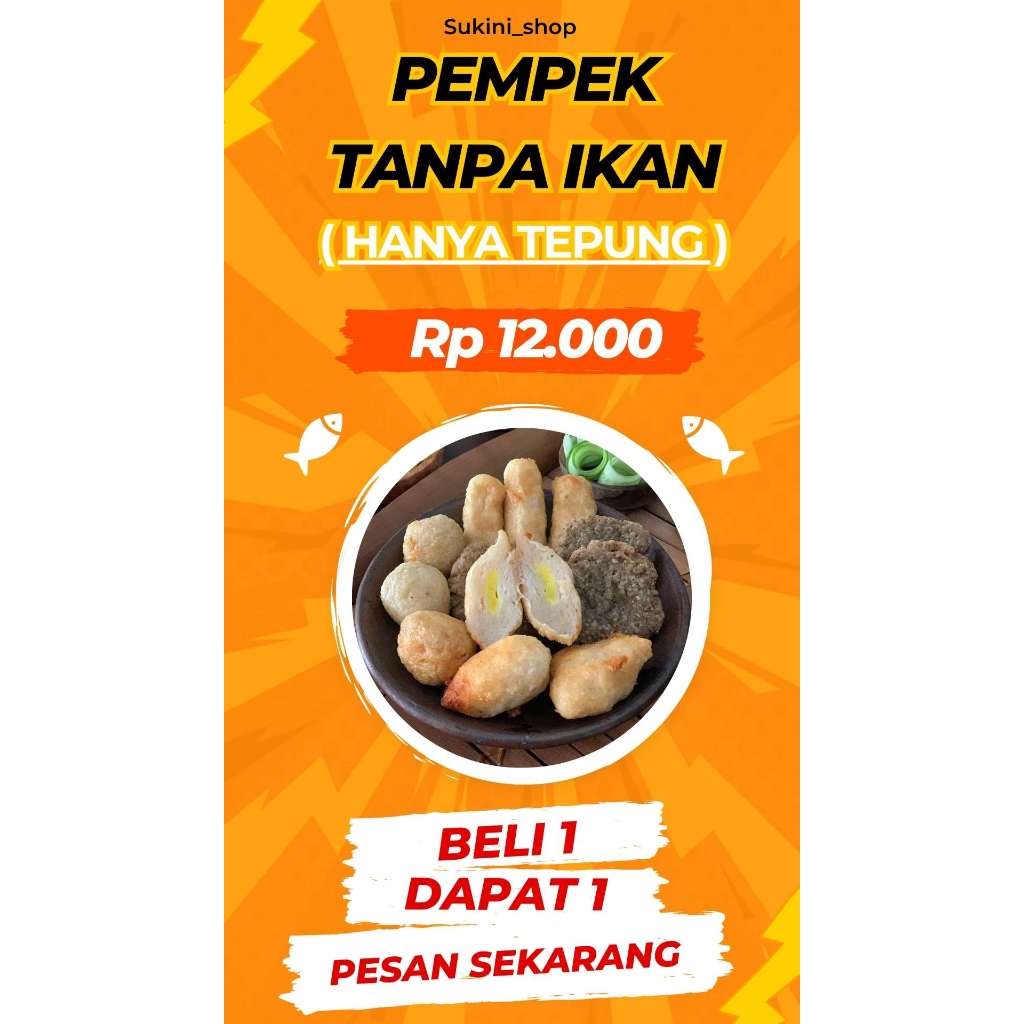 

Pempek Dos isi 10 - ( Tanpa Ikan ) sudah di Vakum tahan lama