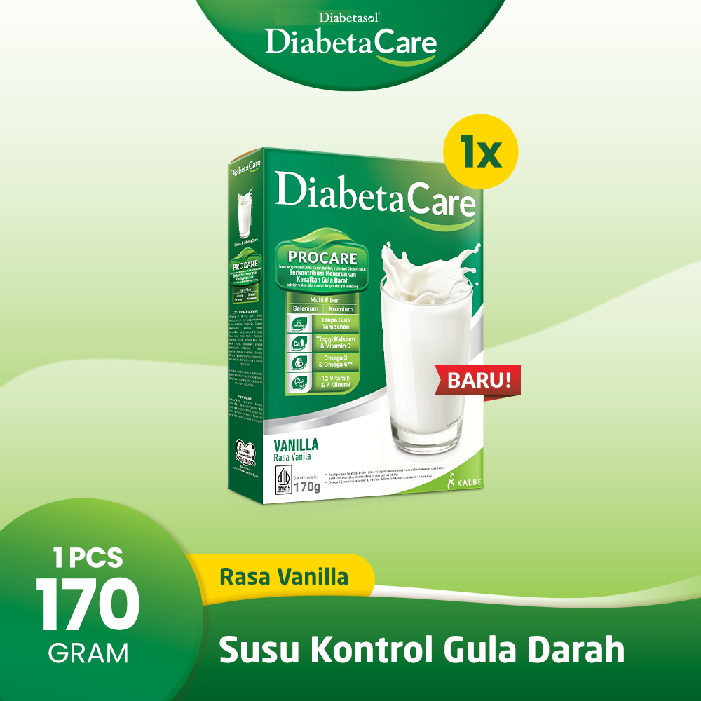 

Diabetacare Milk 170g - Susu Tinggi Kalsium Kontrol Gula Darah