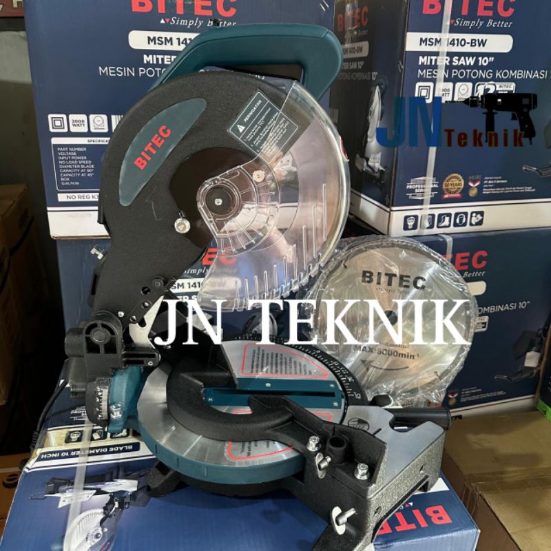 MITER SAW 10 INCH BITEC MSM 1410 MESIN POTONG ALUMUNIUM BITEC 10 INCH