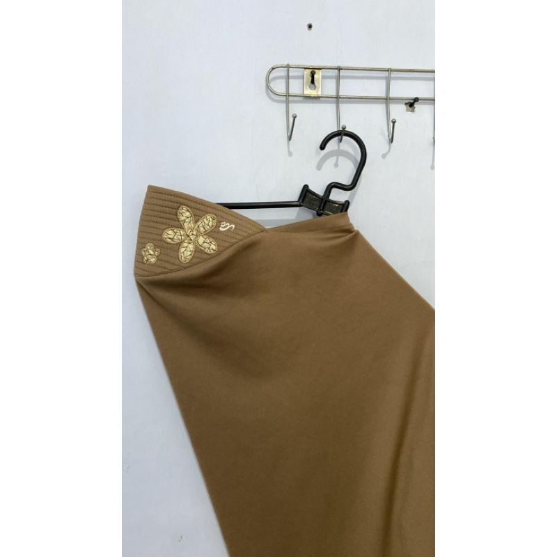 kerudung hijab robbani instan ori warna cokelat