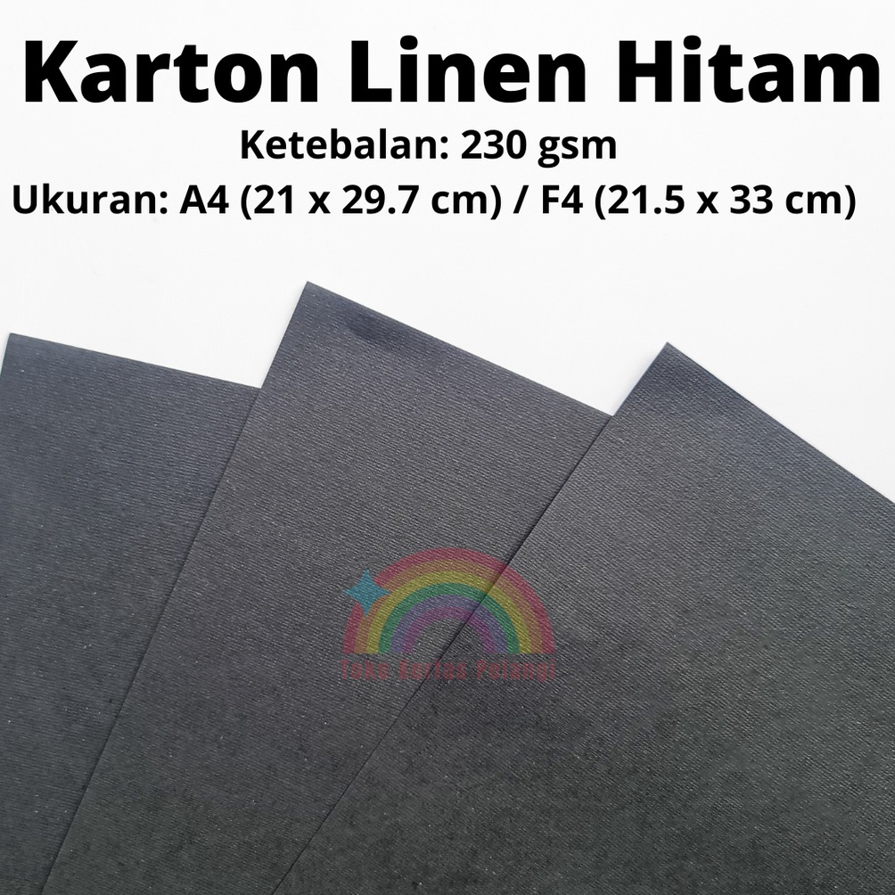 

nn Big Sale karton linen hitam isi 5 pcs ukuran A4F4 W83