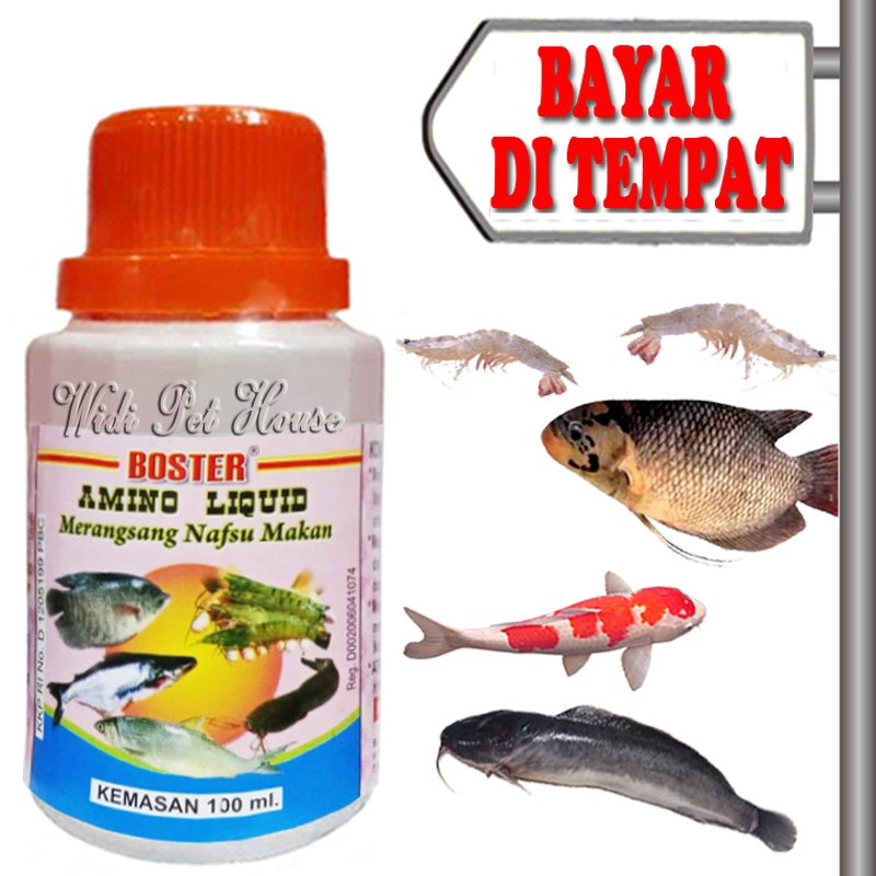 Vitamin Penggemuk Ikan Lele Gurame Penambah Nafsu Makan Koi Nila Udang Boster Amino Liquid
