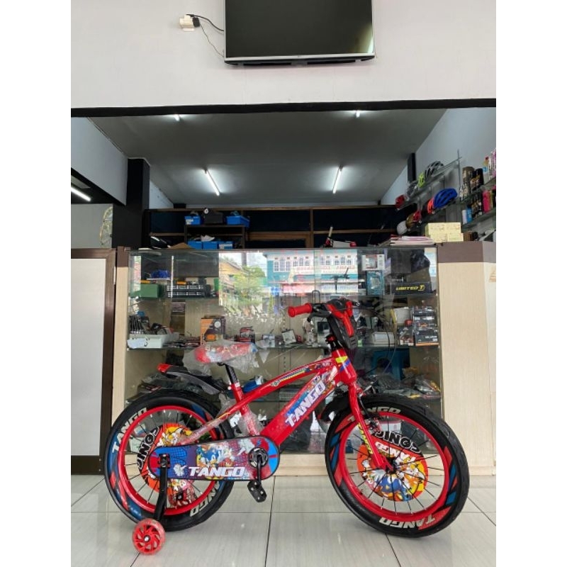 sepeda anak laki laki ukuran 12 bmx tango sonic  inch ban besar jumbo 3.0 ada music