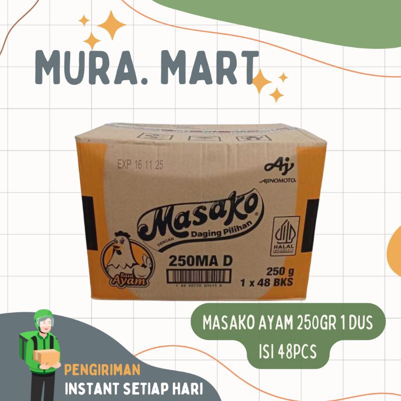 

Masako Rasa Ayam 250 Gram - 1 Dus Isi 48 - (INSTANT Bandung Timur)