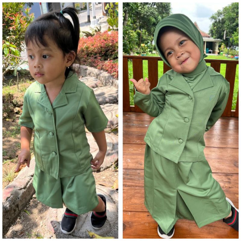 Baju Anak persit Baju persit anak bahan mirip dengan Persit dewasa