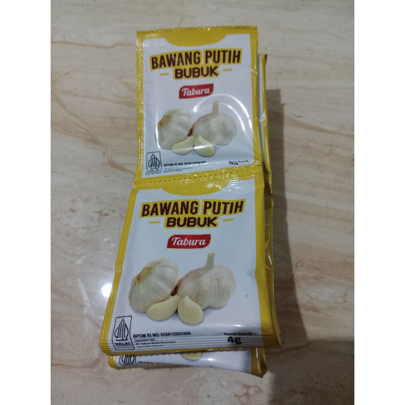 

Tabura Bumbu Instan Bawang Putih Bubuk 1 Renceng isi 12 Sachet