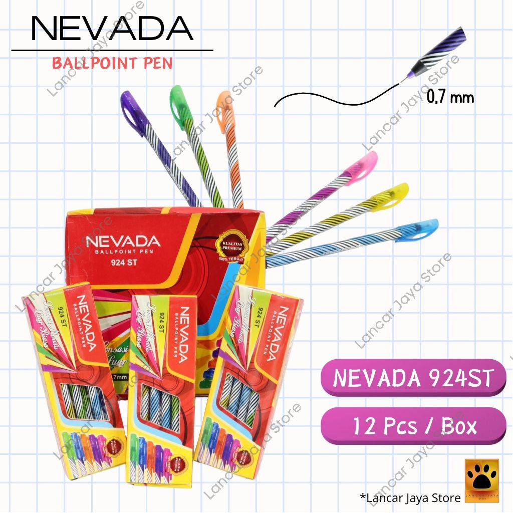 

Pulpen Nevada 924 ST Pulpen Ulir Nevada 924ST Ballpoint Bolpoin Colourful 1 Pack