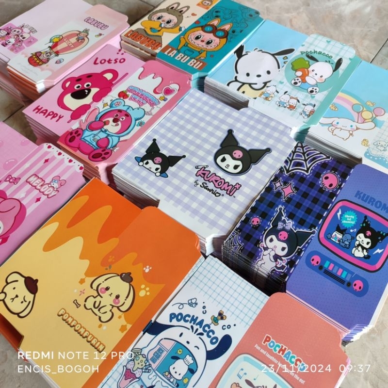 

1000 LEMBAR AMPLOP LEBARAN LABUBU KUROMI SANRIO UK JUMBO