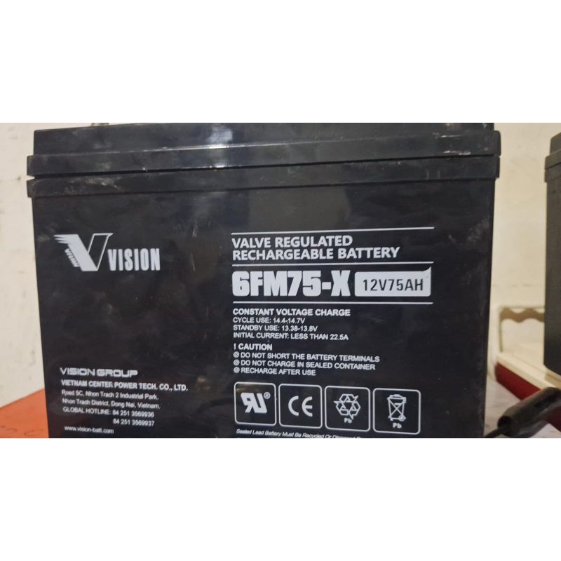 battery vrla merek vision 12v 75ah