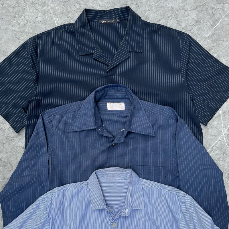 Stripe Long Sleeve Shirt - Kemeja Salur Second