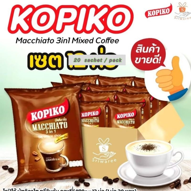 

Kopiko Macchiato 20 sachet perpack produk Thailand (beli 24 pack gratis 1pack)