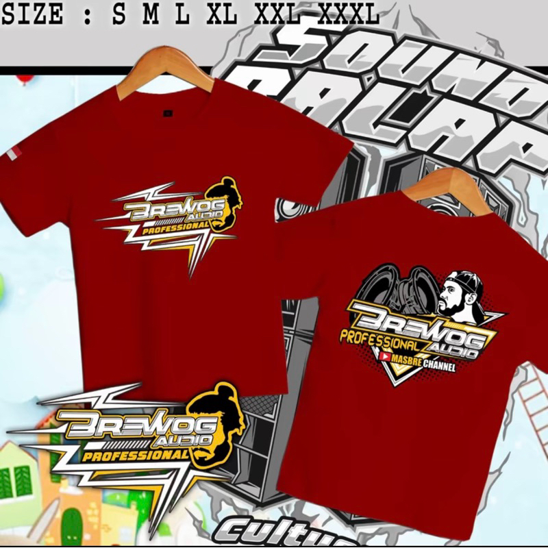T-Shirt / Kaos Distro Anak-Anak BREWOG AUDIO Terlaris Virall Size S,M,L,XL,XXL,XXXL