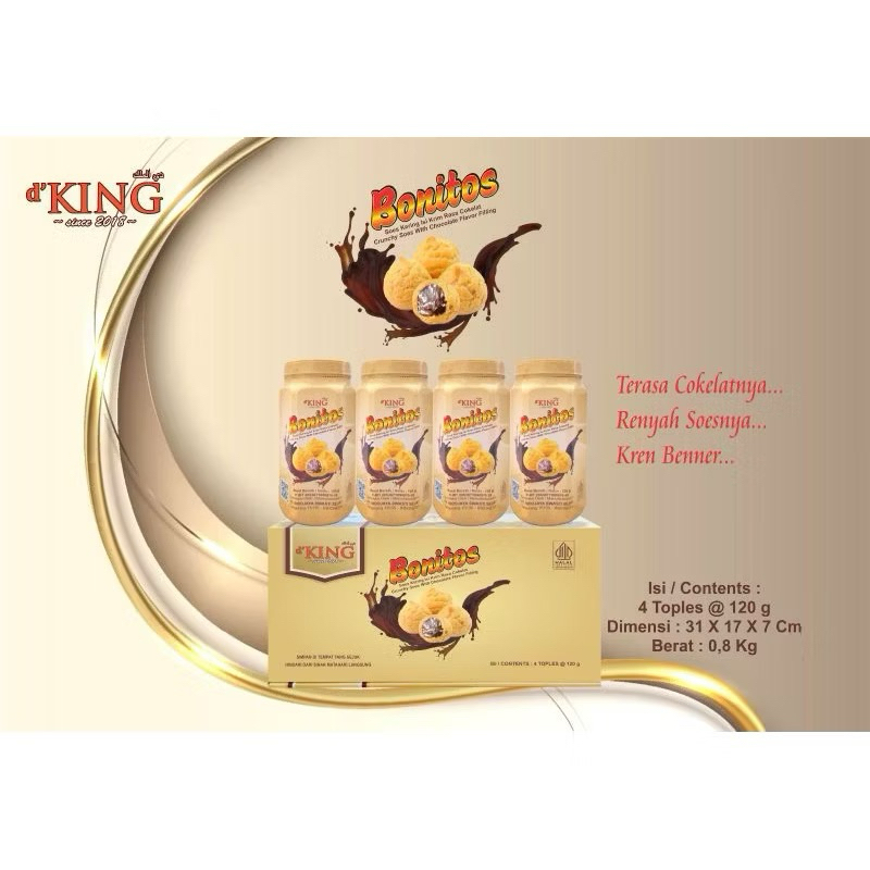 

1 Dus (4 Toples) Bonitos Soes Kering Crunchy D’king