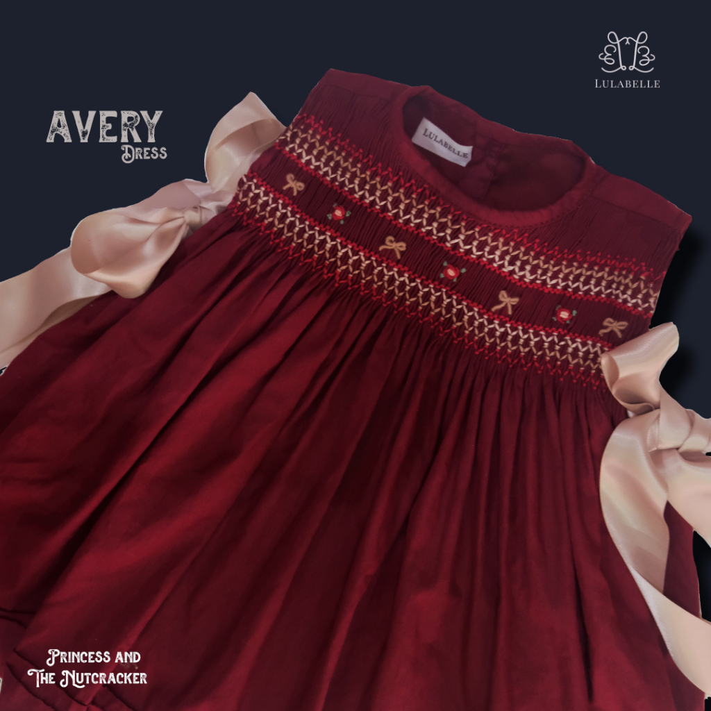 Lulabelle - Avery Dress - Hand Smocking and Embroidery Dress for Baby and Kids