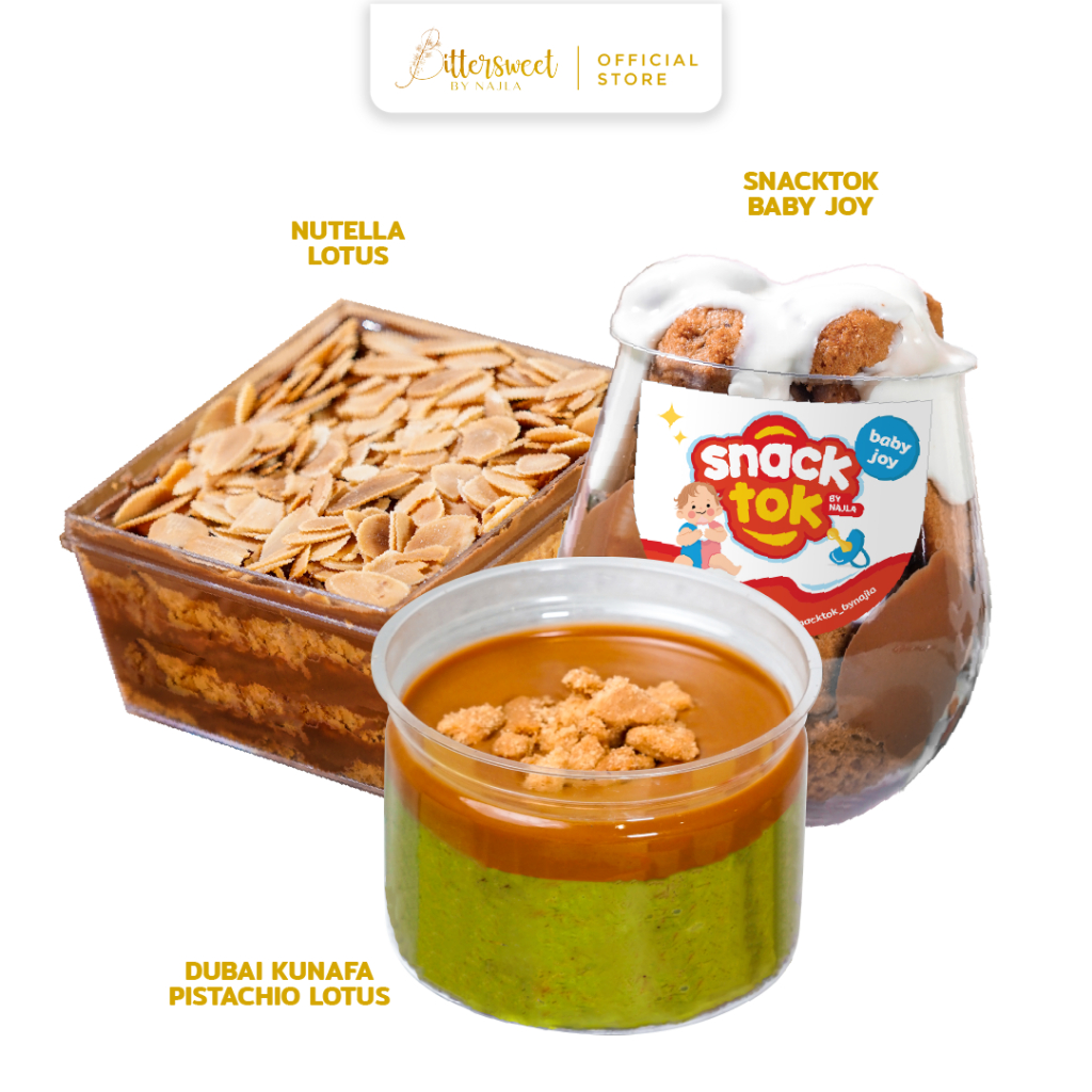 

Dubai Kunafa Pistachio Lotus + Nutella Layer + Snacktok Baby Joy