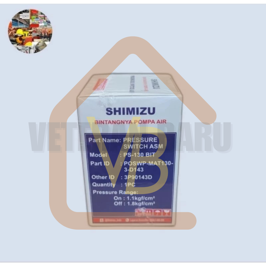 Otomatis Pompa Air Shimizu 3/8" ORIGINAL lubang drat besar  pressure switch ps130/135/103/150