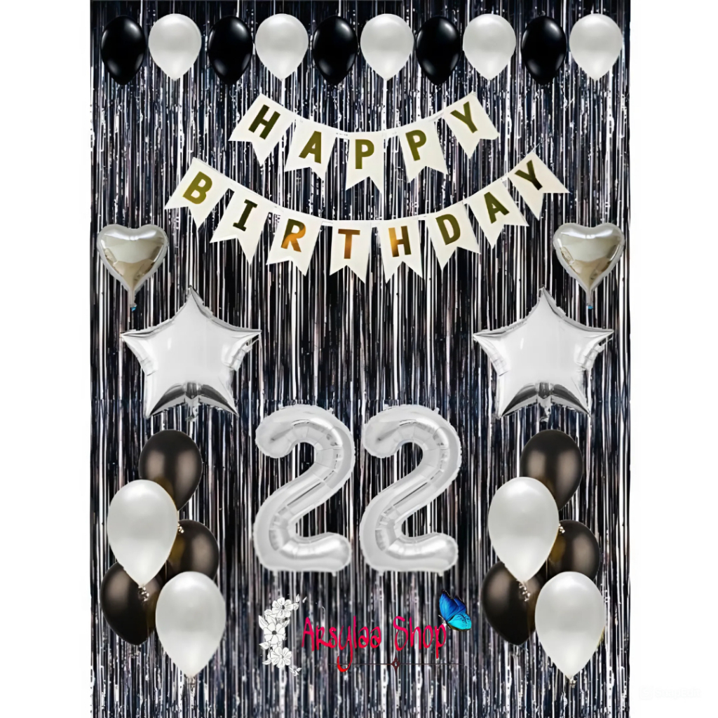 Paket Dekorasi Ulang Tahun Anak Dan Dewasa Free Balon Angka Gold