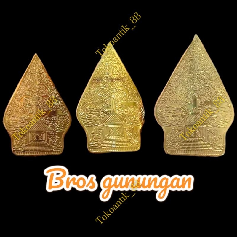 PIN BROS GUNUNGAN WAYANG SEPUHAN EMAS BROS BESKAP BUSANA ADAT JAWA