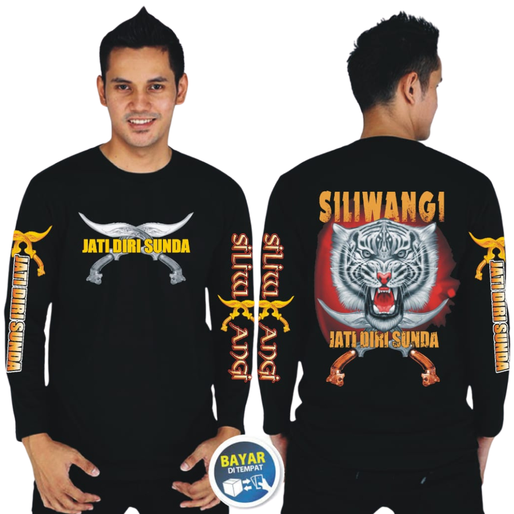 Kaos distro pria dewasa lengan panjang MACAN SILIWANGI - By. Visell Collection389