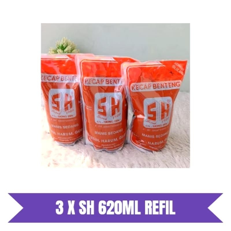 

[ Triple Pack ] SH Benteng Kecap Manis 620ml Kemasan Refill