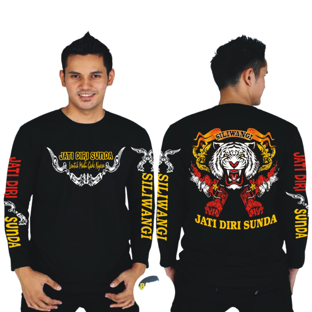Kaos distro pria dewasa lengan panjang MACAN SILIWANGI - By. Visell Collection389