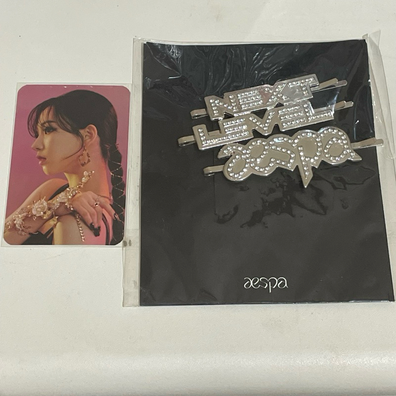 sgs sm global shop photocard pc set hair clip aespa karina next level era