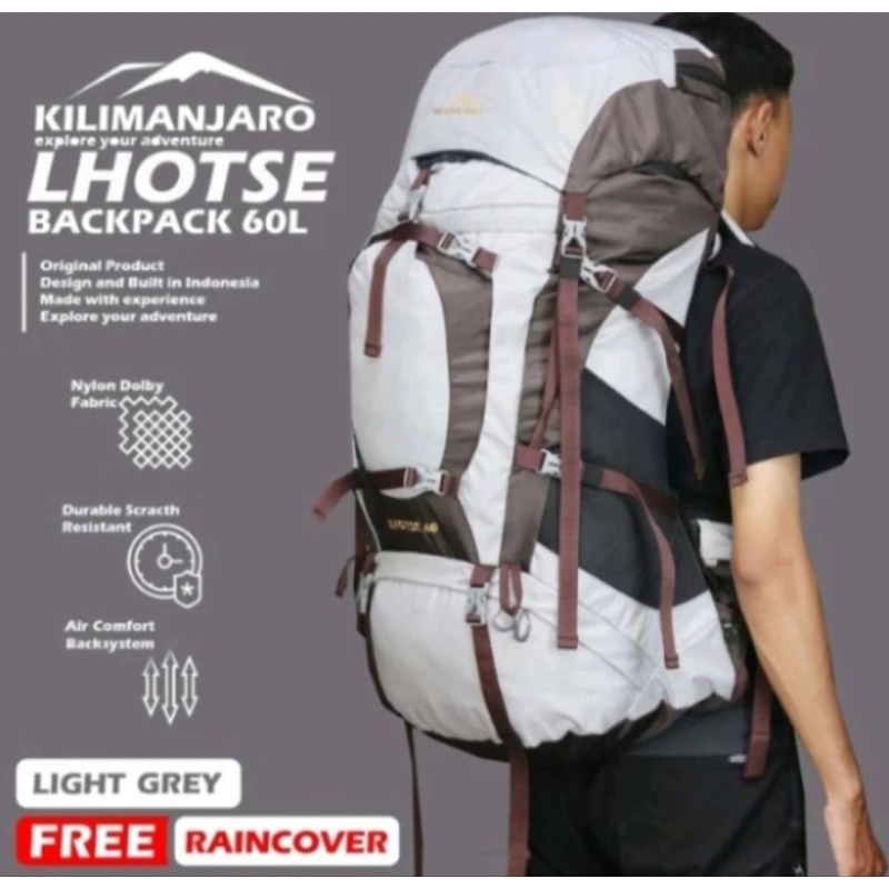 Tas Gunung Kilimanjaro Lhotse 60+5 L - Carrier - Tas Ransel Kilimanjaro Lhotse