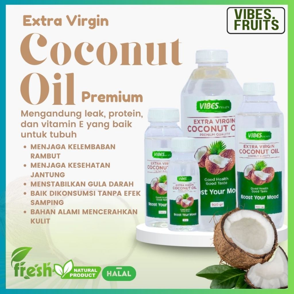 

EVCO, Extra Virgin Coconut Oil, VCO, Minyak Kelapa, by Vibes Fruits