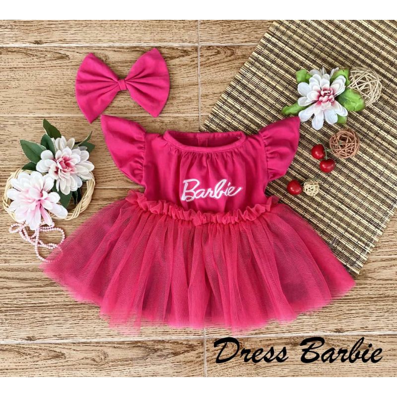 dress barbie anak perempuan/dress tutu anak dan dewasa/dress tutu anak terbaru
