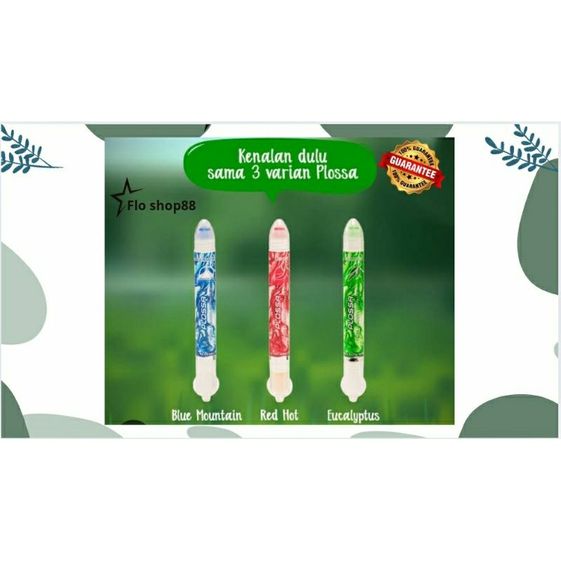 A - PLOSSA 8ML / PLOSSA EUCALYPTUS / PLOSSA RED HOT / PLOSSA BLUEMOUNTAIN / PLOSSA ROLL ON / PLOSSA 