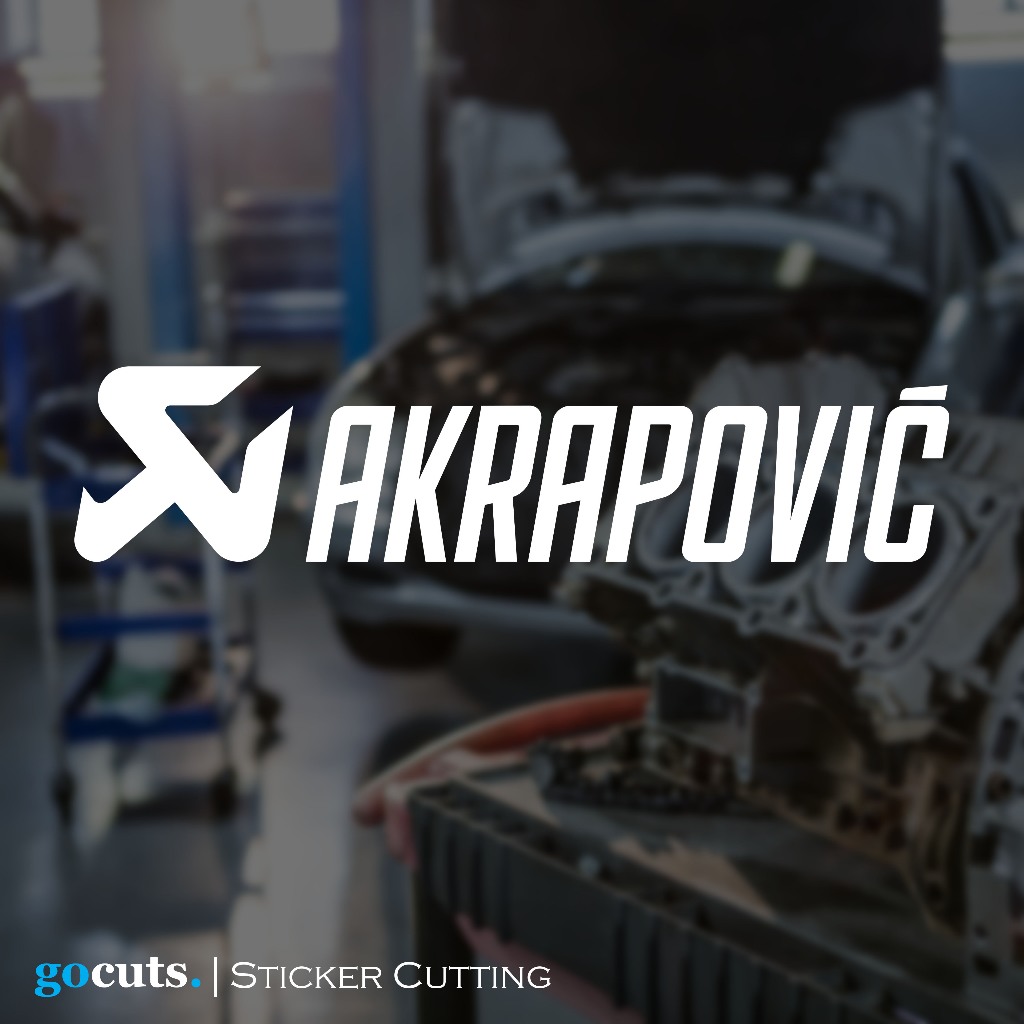 

Stiker AKRAPOVIC Cutting Sticker Mobil Motor Custom