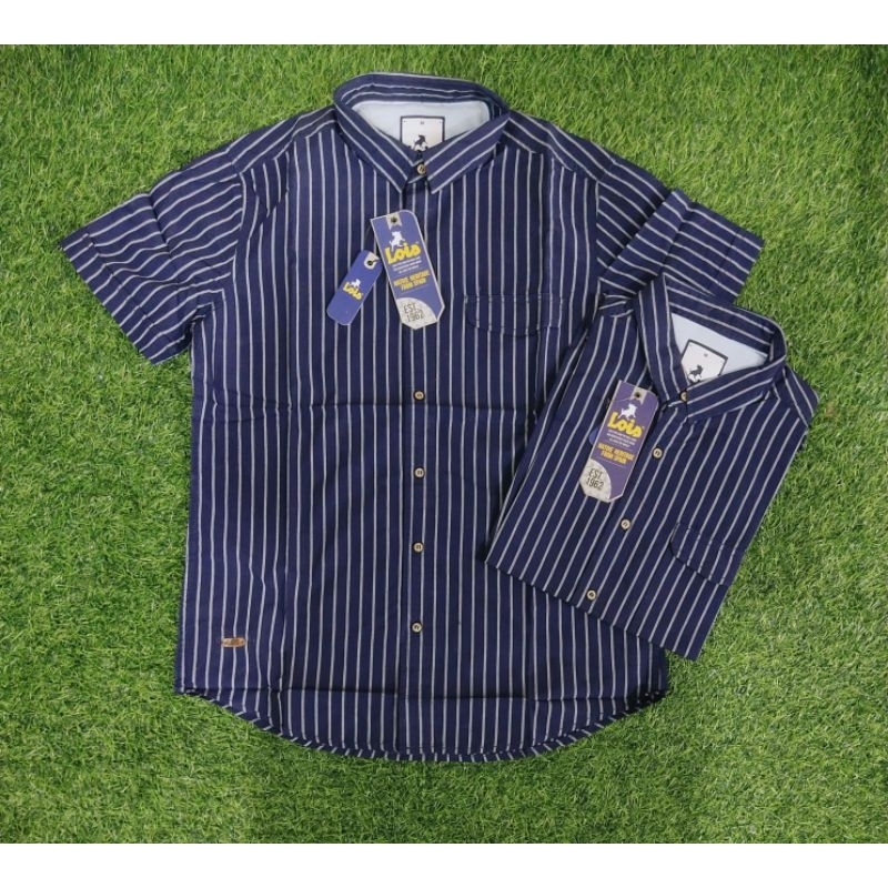 BAJU KEMEJA LOIS JEANS ORIGINAL SLIMFIT POLOS KOTAK SALUR JUNKIES TERBARU TERLARIS