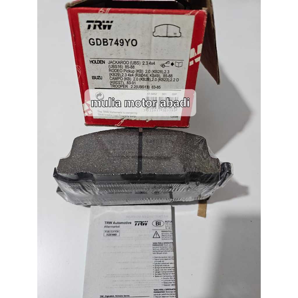 Brake pad kampas rem depan Chevrolet luv kbd26 trooper trw japan