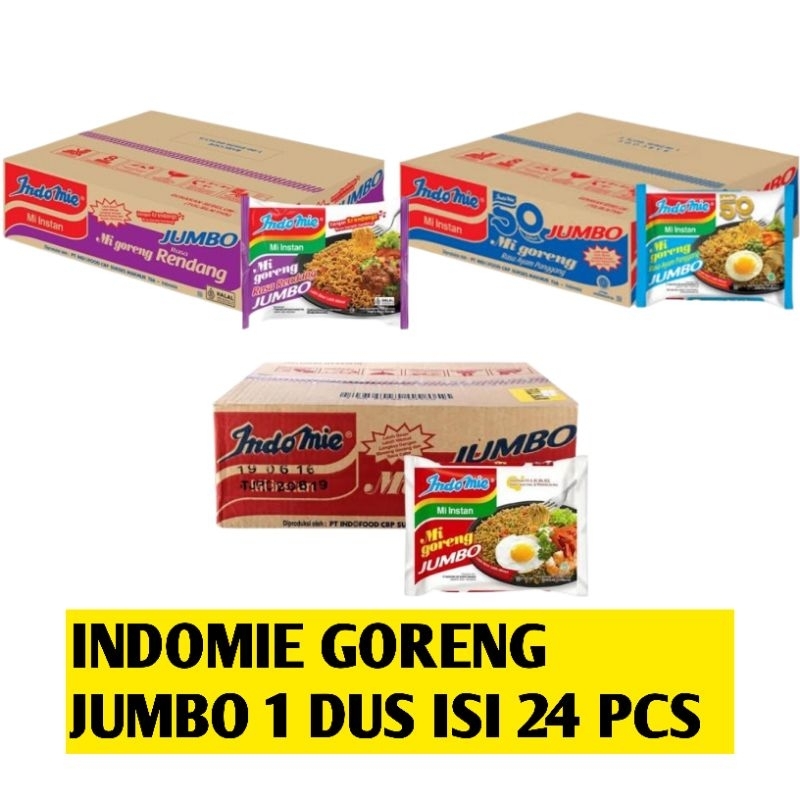 

Indomie goreng jumbo 129 Gr 1 dus 24 pcs