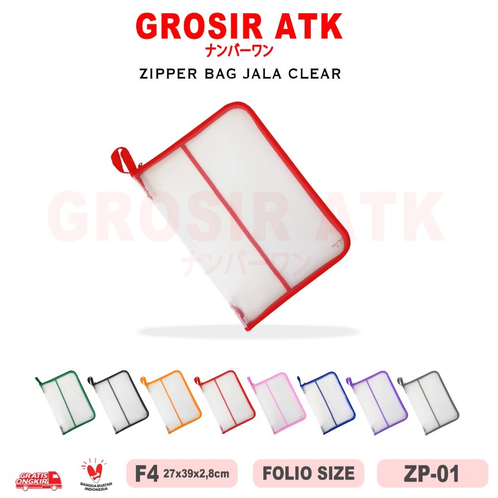 

Grosir ATK-ZIPPER BAG JALA FC ZIPPER BAG JARING F4 HARGA 6PCS