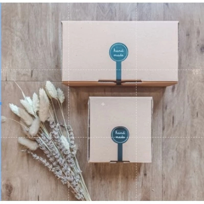 

Sticker Bulat Tulisan Hand Made Warna Hitam Label Gift Box