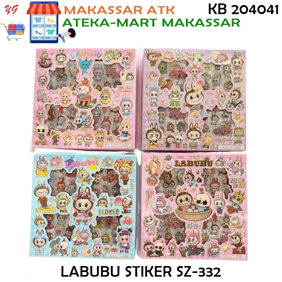 

LABUBU CAPYBARA KUROMI STIKER BOX 96LEMBAR STIKER LUCU SZ-332