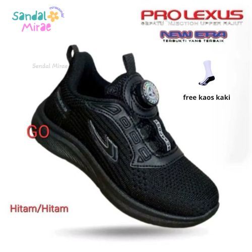 Sepatu NEW ERA TALI PUTAR Hitam Sepatu Sekolah Anak SD SMP