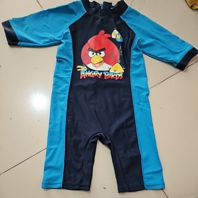 Baju renang anak terusan Angry birds size 104/110 (preloved)