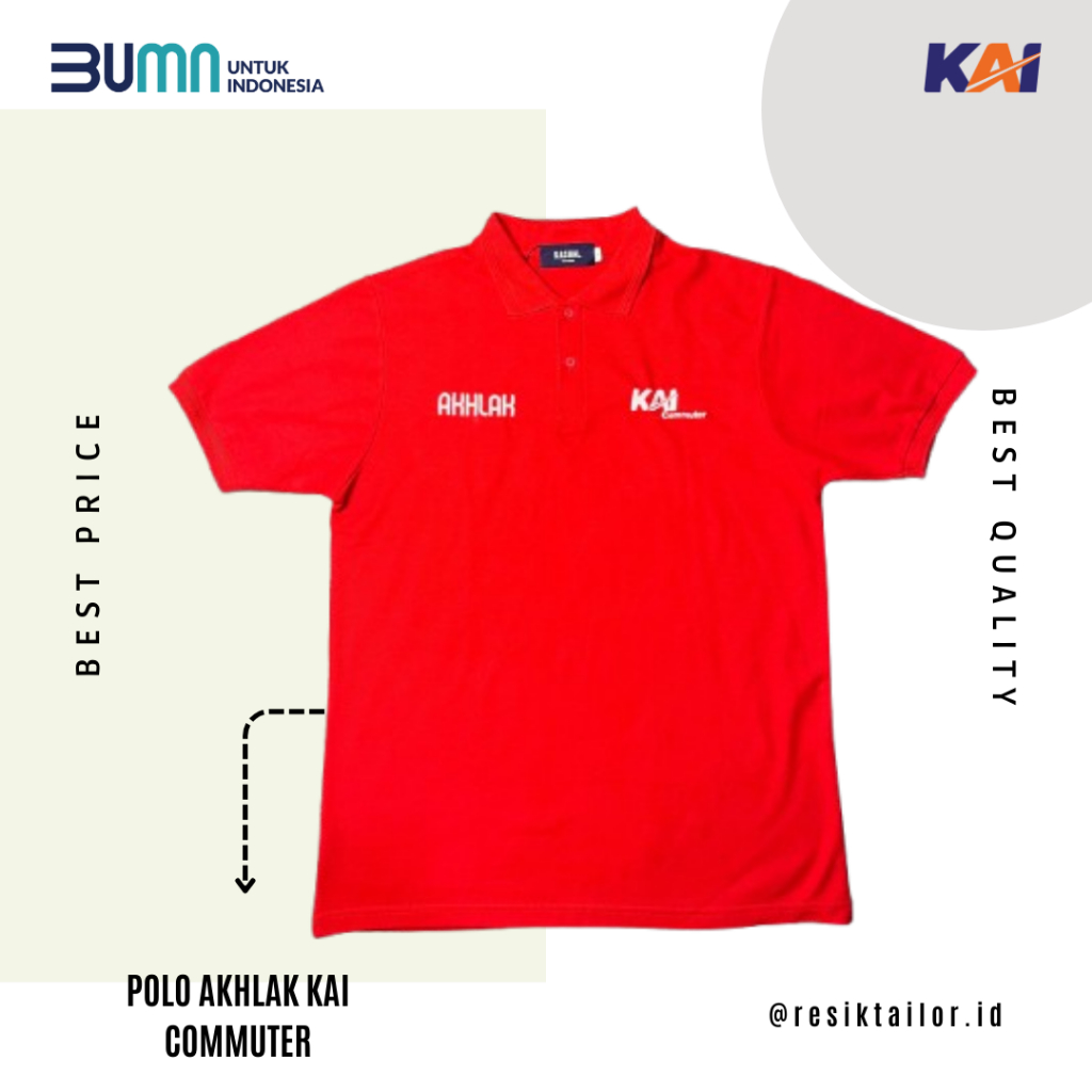 Kaos Polo AKHLAK BUMN KAI Commuter