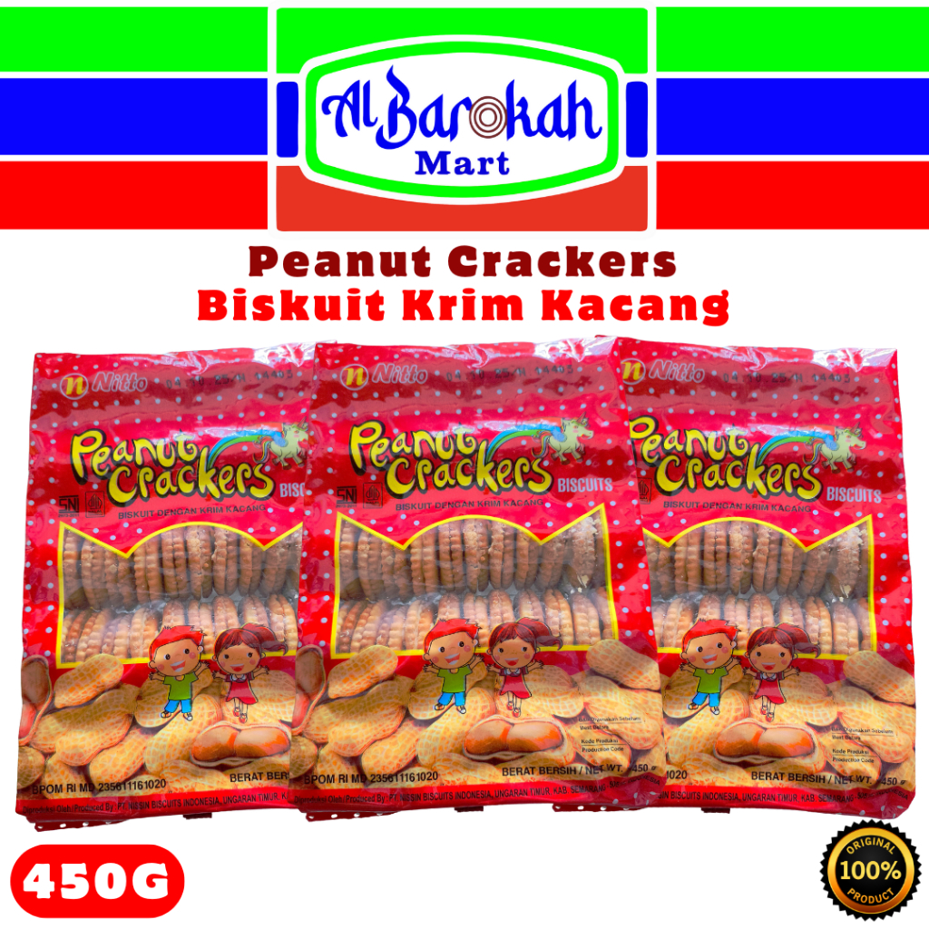 

Peanut Crackers Biskuit Dengan Krim Kacang 450g