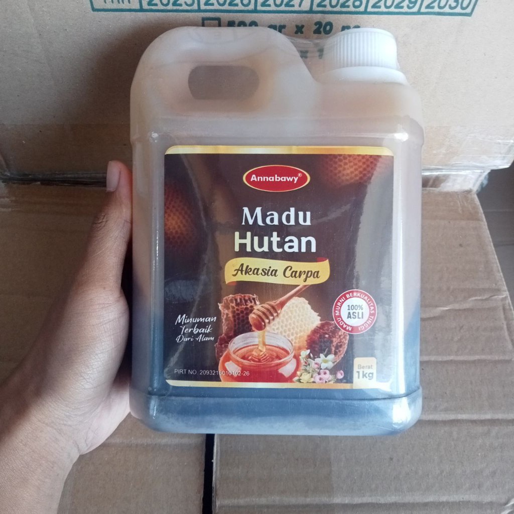 

Madu Hutan Akasia Carpa An-nabawy Premium 1Kg Dan 500 g + Gratis Sendok kayu Cantik 100 % Asli