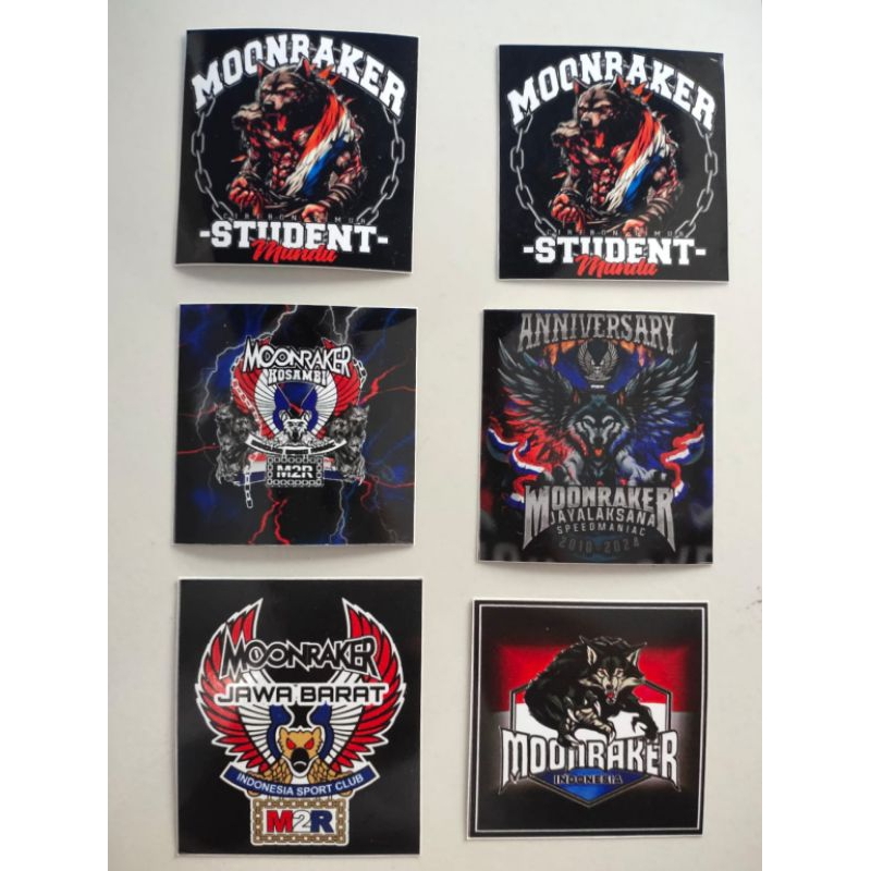 

Stiker Moonraker student isi 6pcs