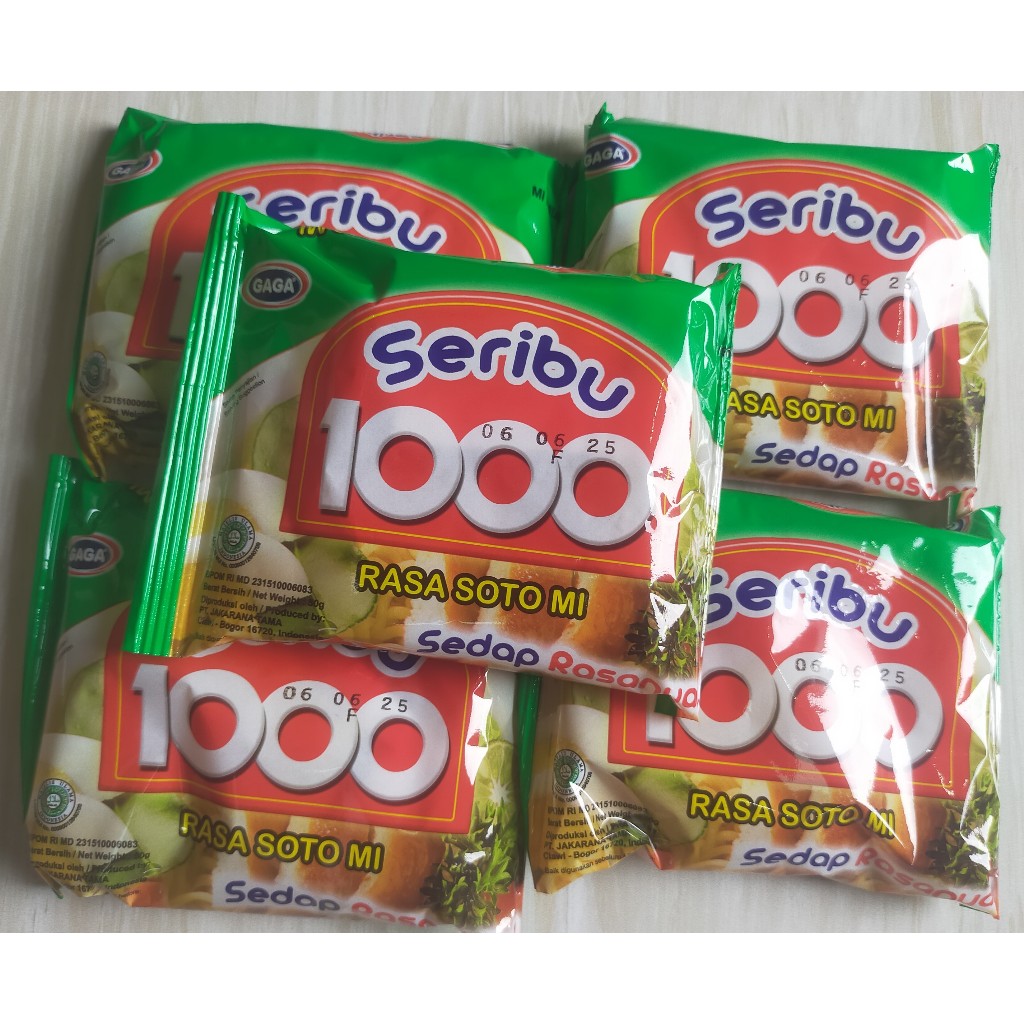 

P29 Paket isi 40 Pcs : 20 Mie Gaga 1000 Seribu Goreng / Soto Random dan 20 Mie Sakura Goreng