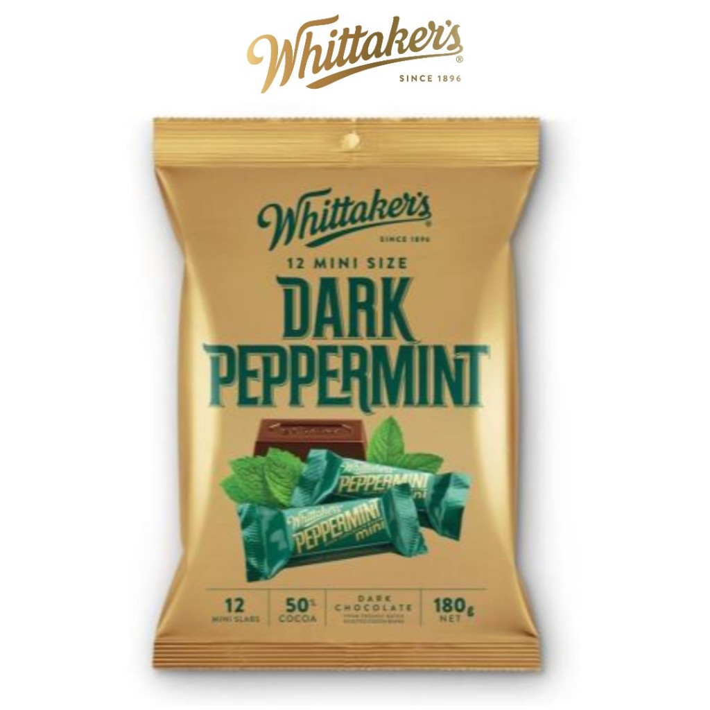 

Whittaker's Dark Peppermint Mini Sharepack Chocolate 180gr Original Cokelat Whittakers
