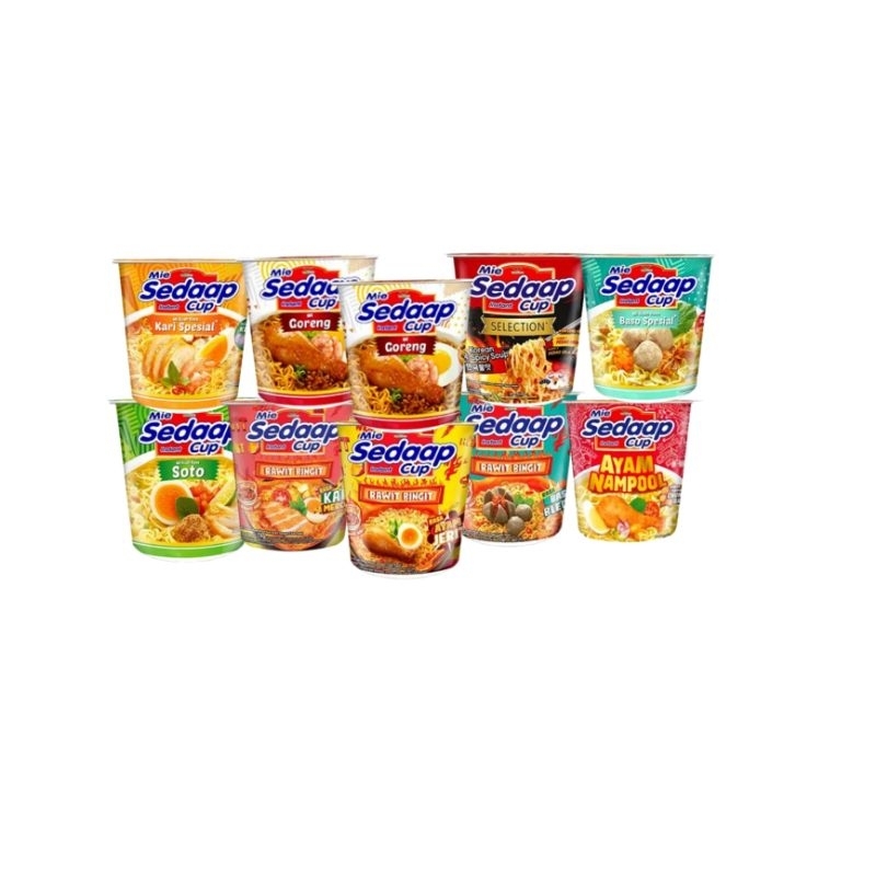 

Mie Sedaap Cup All Varian isi 10 Pcs