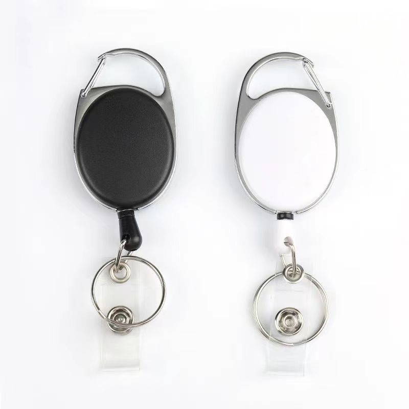 

[Ready]Retractable Keychain Gantungan Kunci Anti Maling Flexible Yoyo Tarik ID Card Pintu-Jett