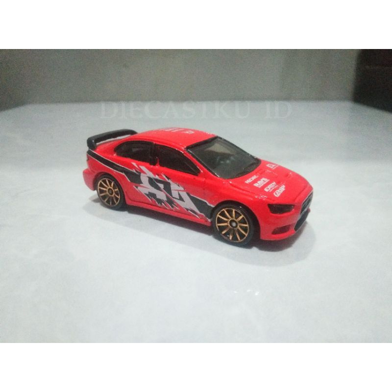 Hot Wheels 2008 Mitsubishi Lancer Evolution Custom Decal Loose