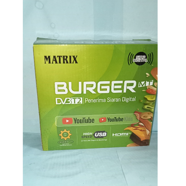 set top box matrix burger hijau