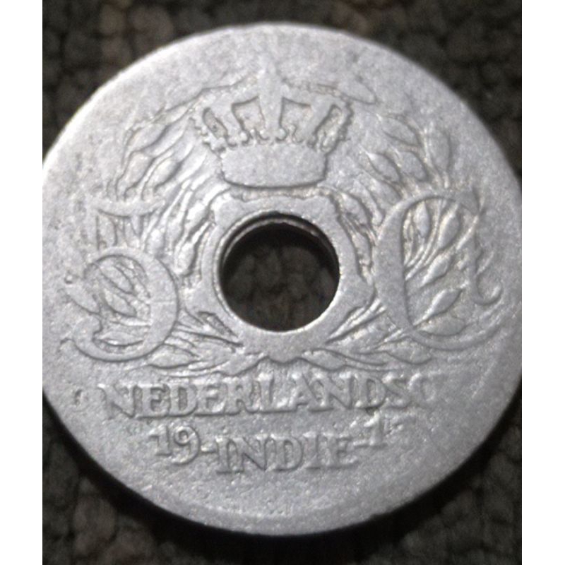 uang koin 5 cent nederlandsch indie 1913 silver